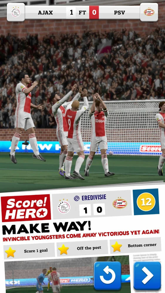 Capture d'écran du gameplay de Score! Hero 2