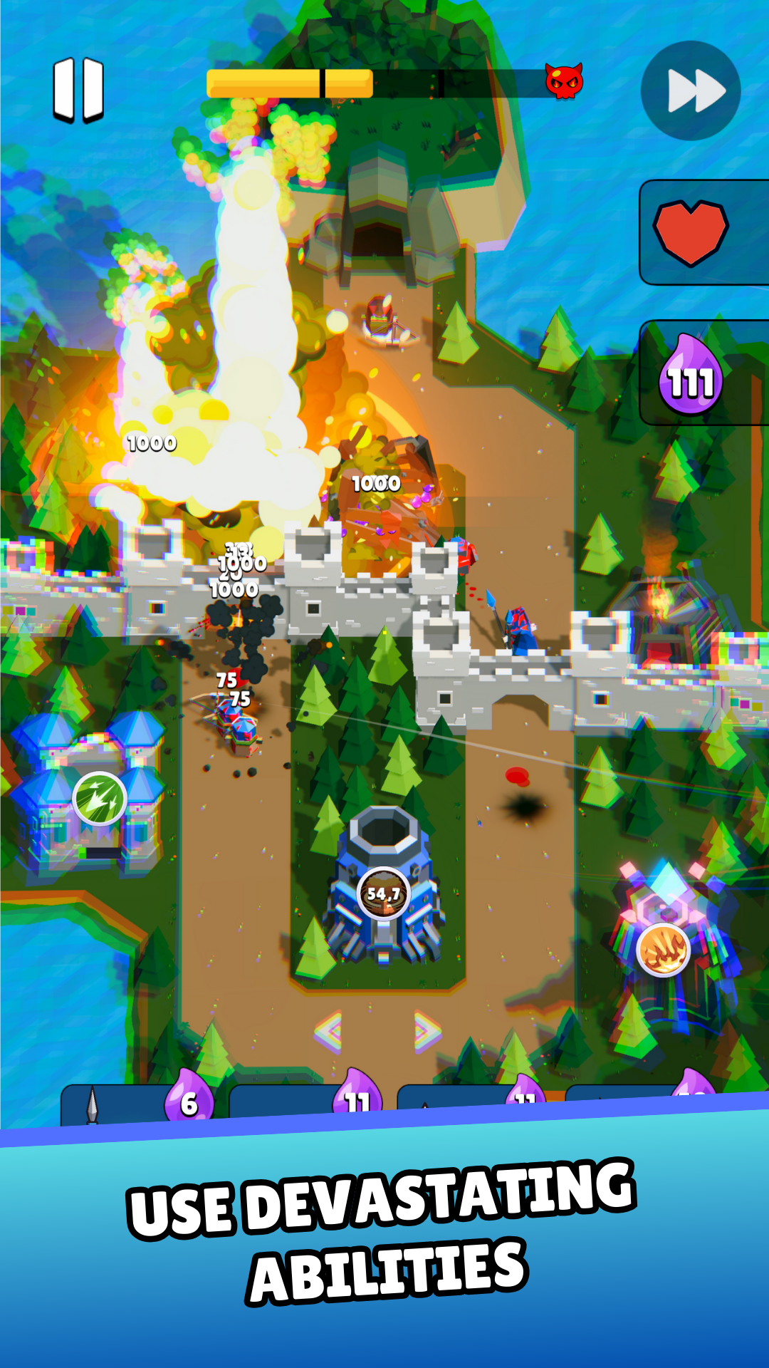 Capture d'écran du gameplay de Fortura 4