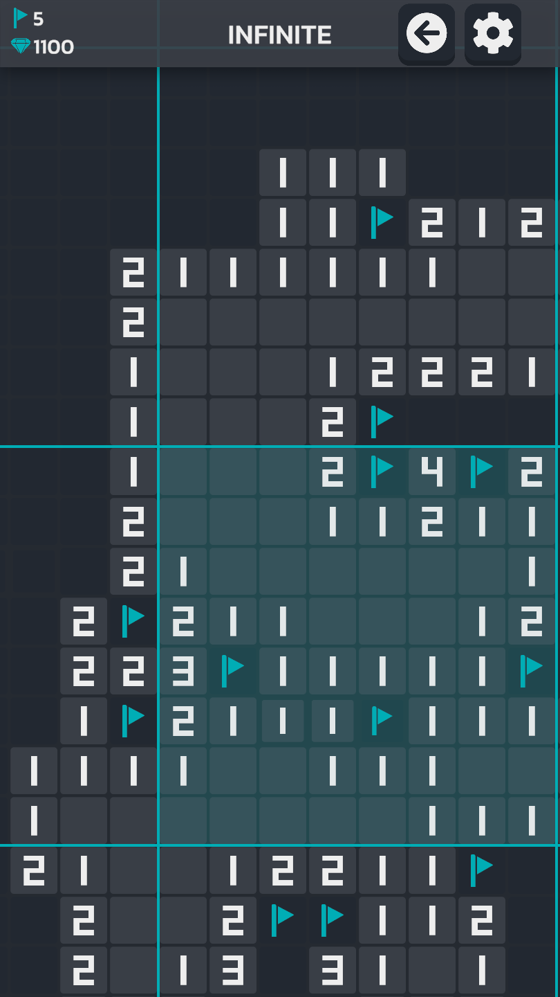 Aperçu du gameplay d'Infinite Minesweeper 4