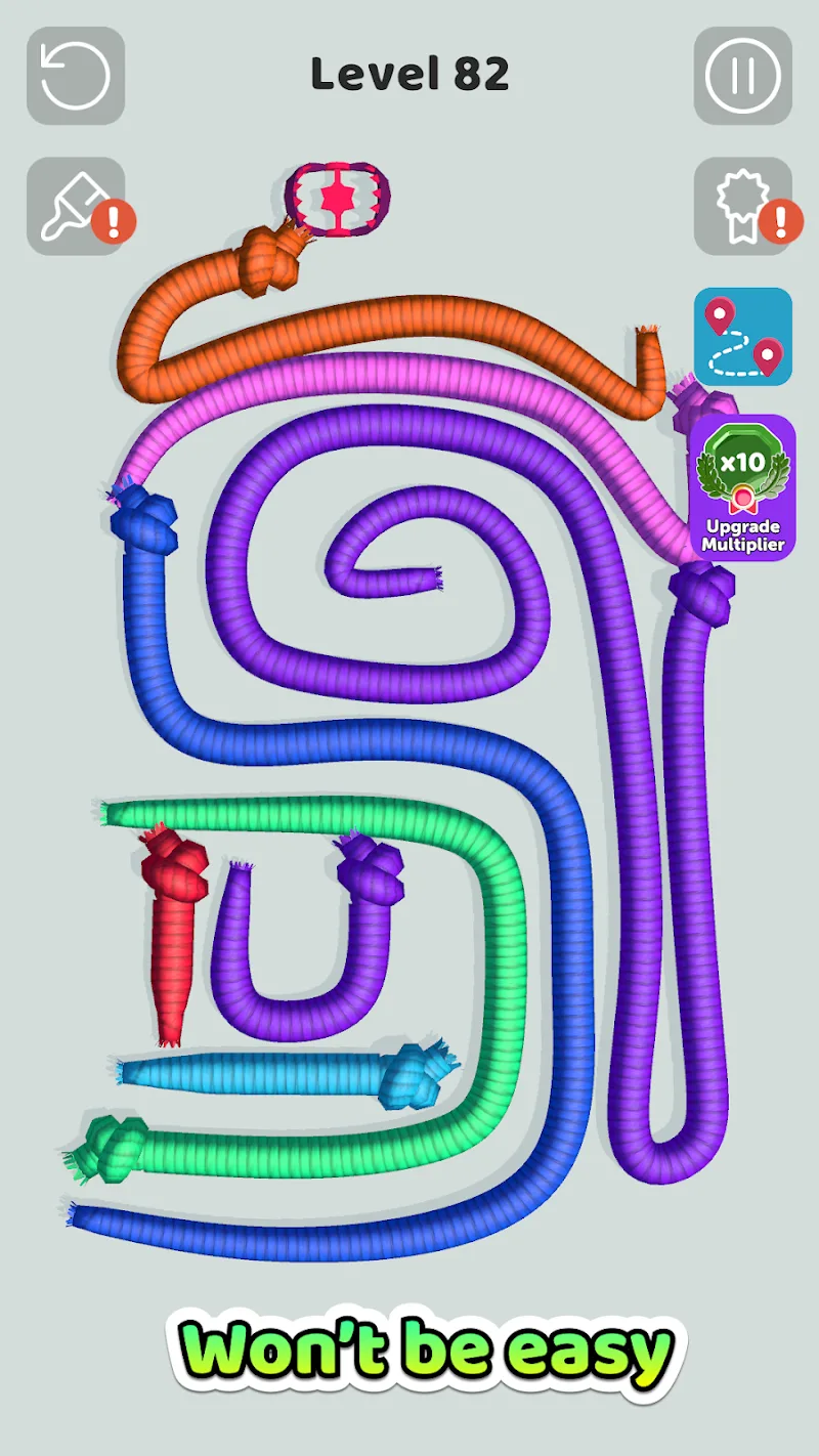 Tangkapan layar gameplay Tangled Snakes 5