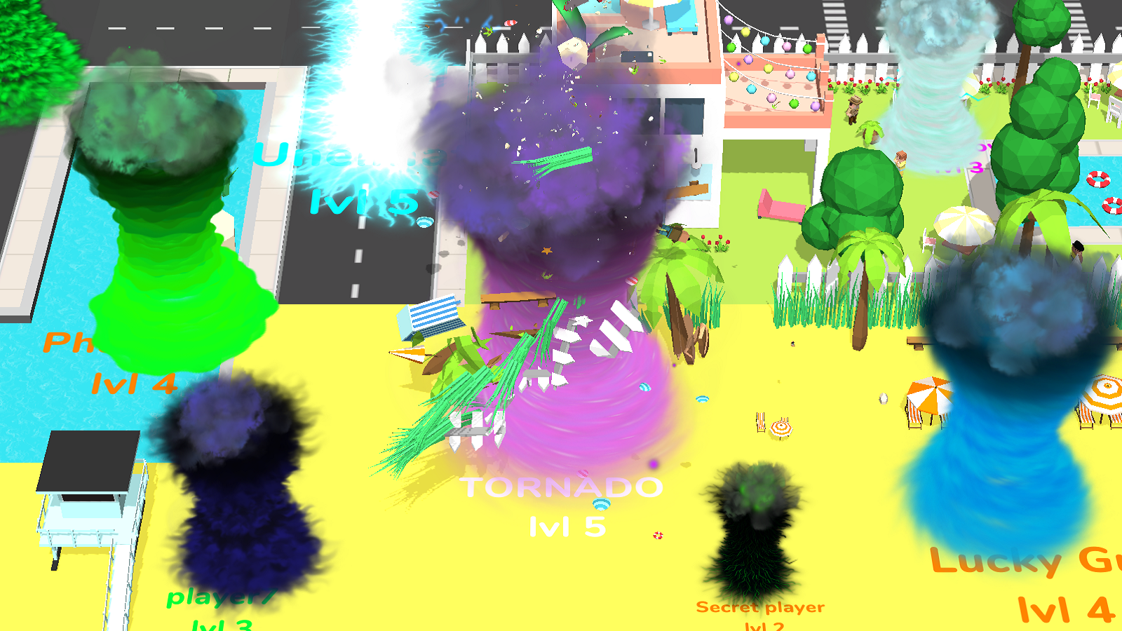 Aperçu du gameplay de Holein Tornado.io eating game 2