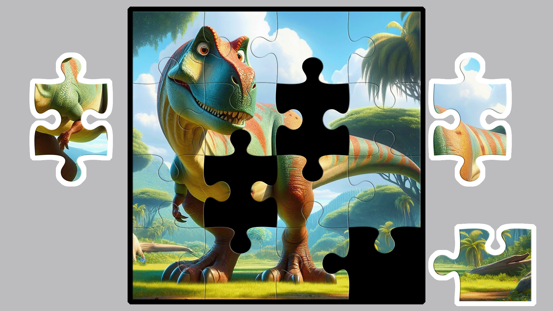 Capture d'écran de gameplay 1 de Dino Puzzle for Kids