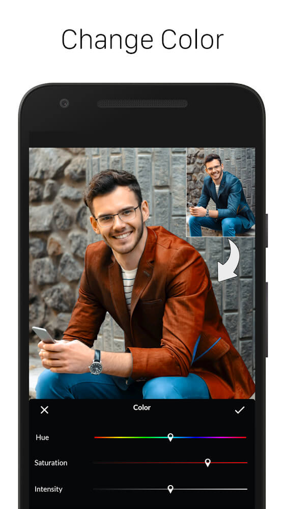 Capture d'écran de l'application LightX Pro 4