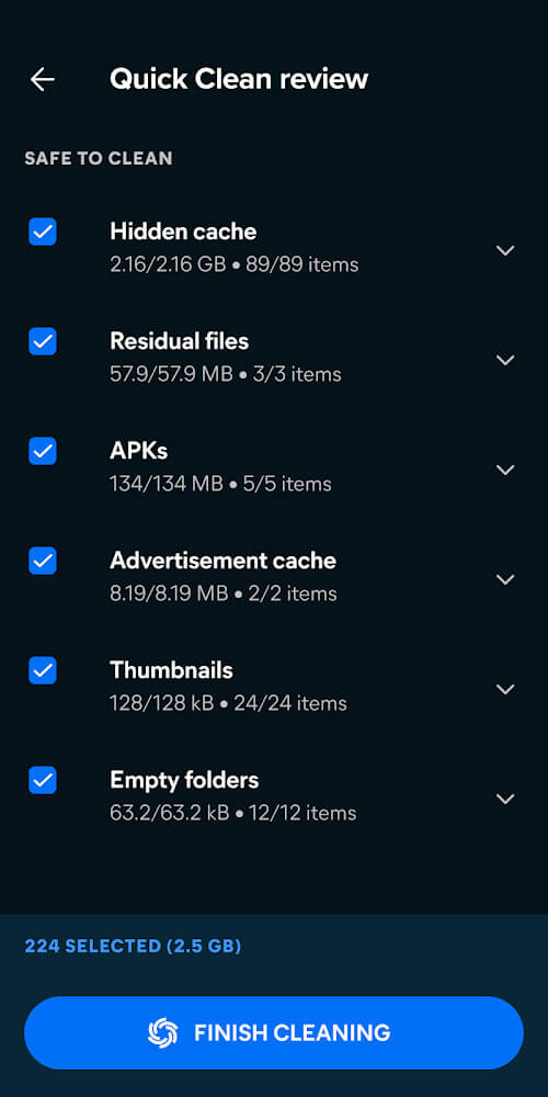 Avast Cleanup tangkapan layar dalam aplikasi 3