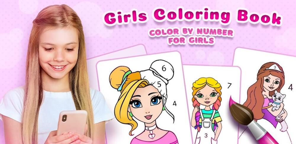 Capture d'écran de gameplay 1 de Girls Coloring Book for Girls