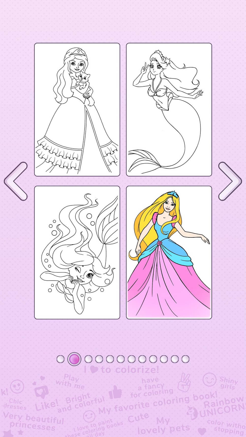 Capture d'écran de gameplay 4 de Girls Coloring Book for Girls