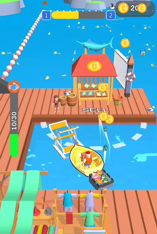 Capture d'écran du gameplay de Fishing Survival 5
