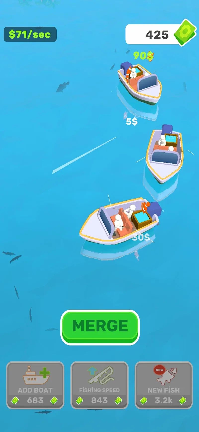 Capture d'écran du gameplay de Fish Tycoon: Ocean Empire idle 3