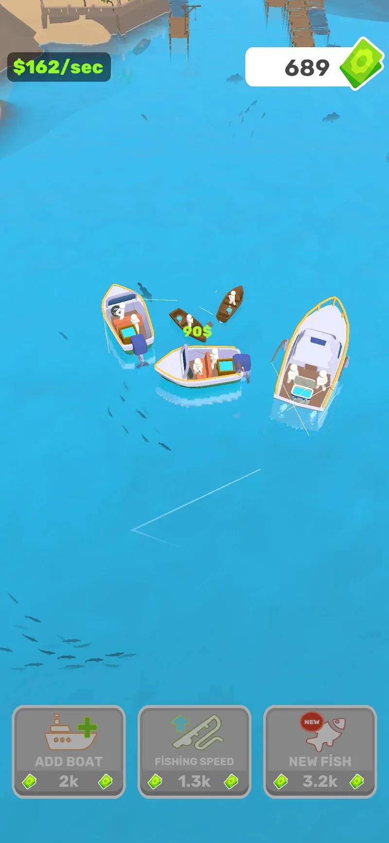 Capture d'écran du gameplay de Fish Tycoon: Ocean Empire idle 2