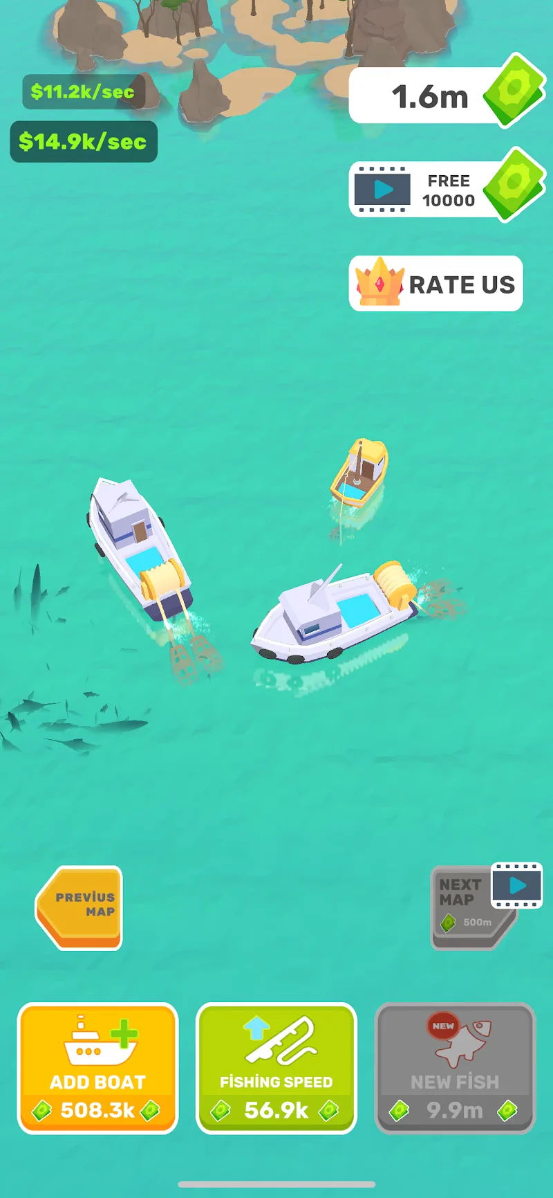 Capture d'écran du gameplay de Fish Tycoon: Ocean Empire idle 5