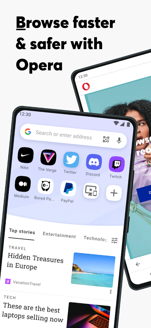 Captura de pantalla de Opera Browser 8