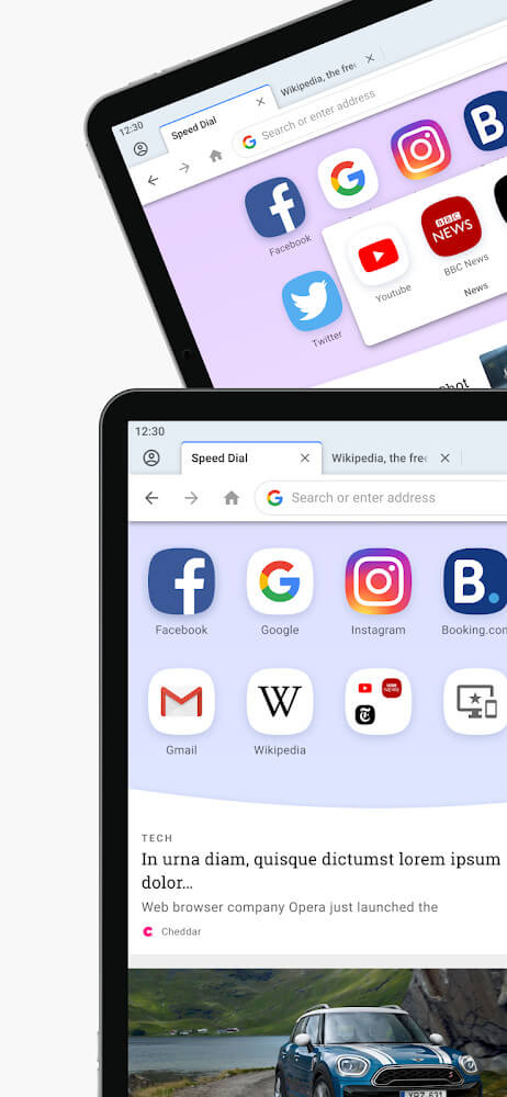 Captura de pantalla de Opera Browser 7