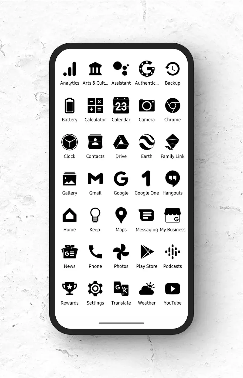 Tangkapan layar 2 Zwart - Black Icon Pack