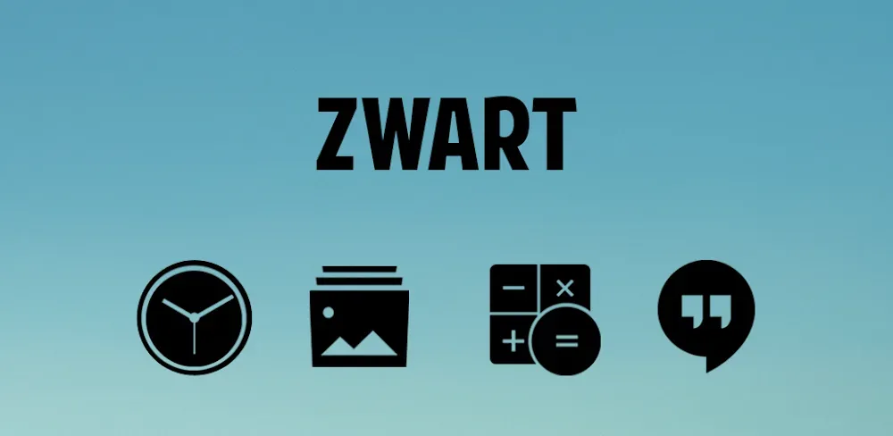 Tangkapan layar 1 Zwart - Black Icon Pack