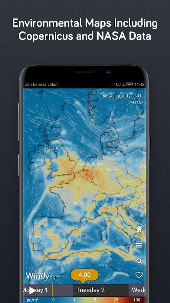 Tangkapan layar aplikasi Windy.com 7
