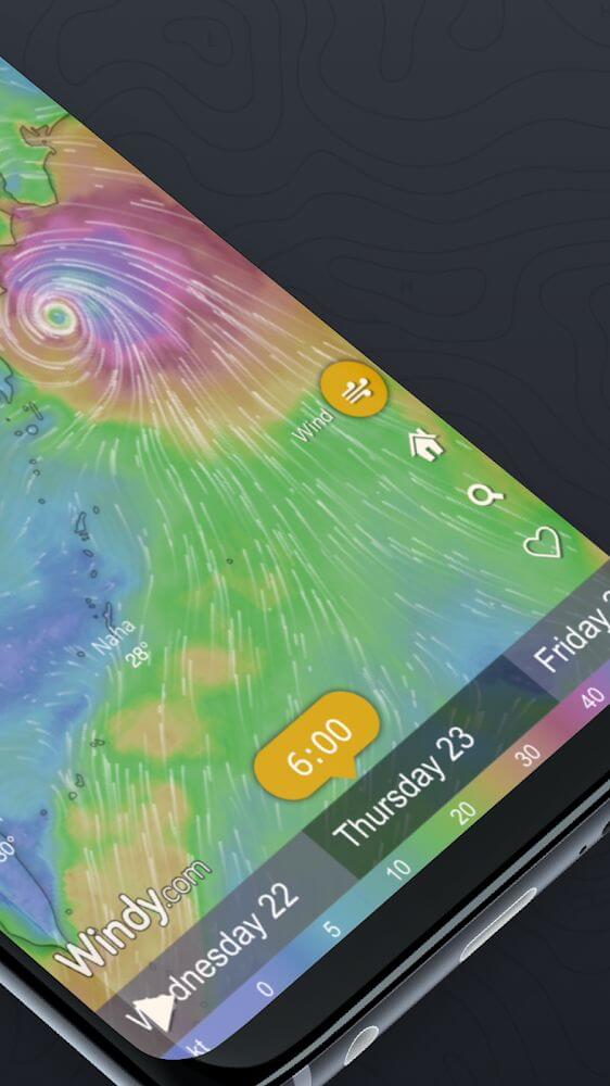 Tangkapan layar aplikasi Windy.com 3