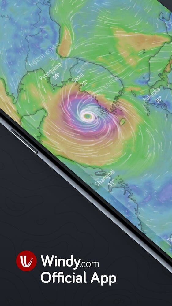 Tangkapan layar aplikasi Windy.com 2