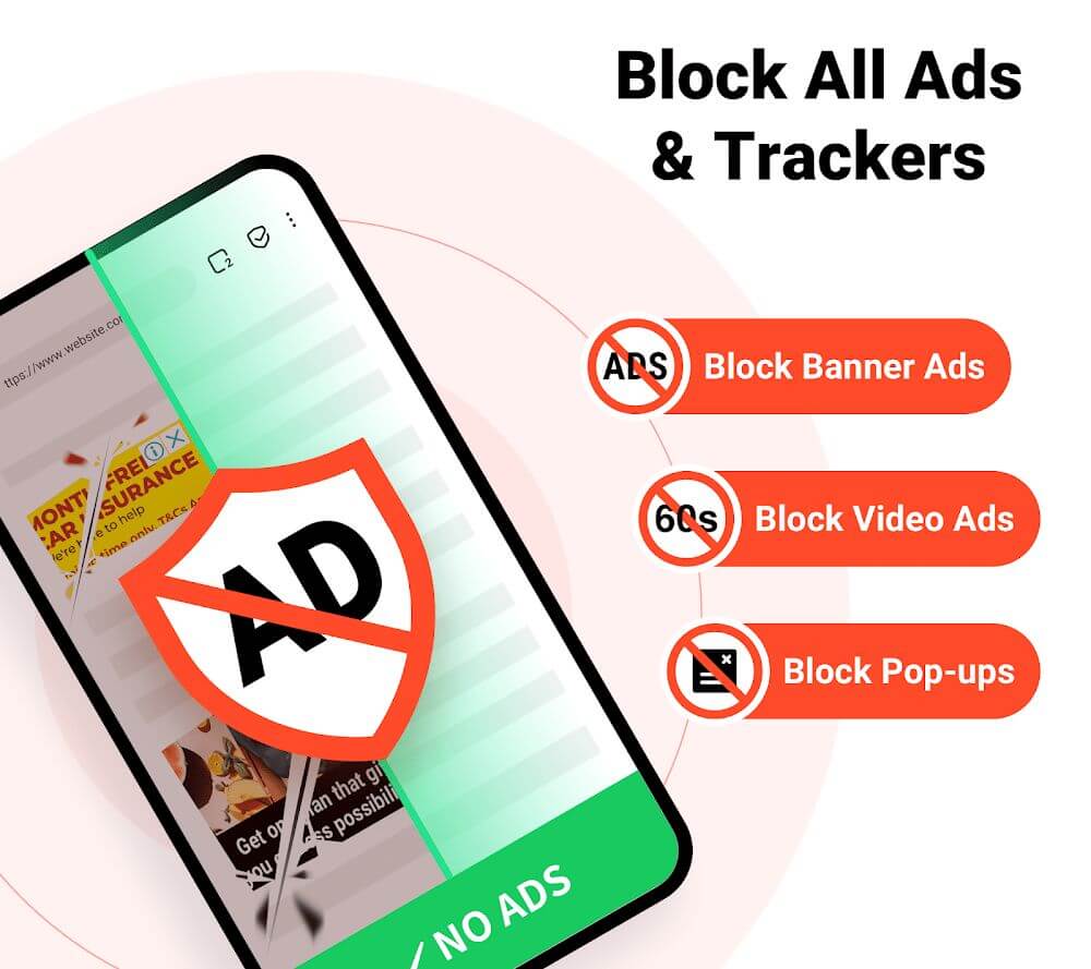 Free Adblocker Browser screenshot 2