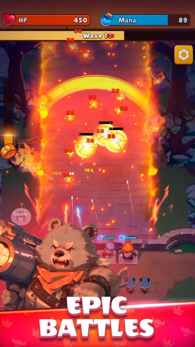 Captura de pantalla de juego de Bastion of Heroes TD 2
