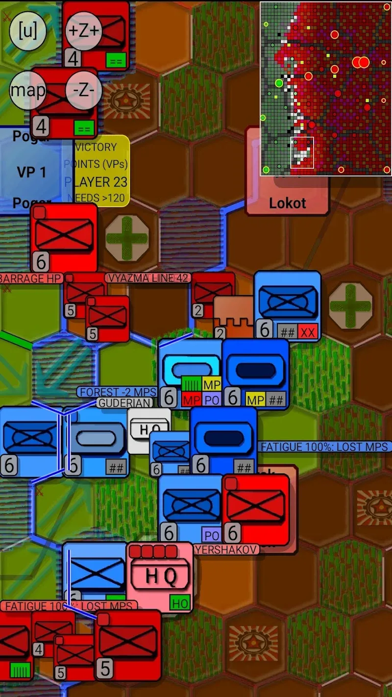 Captura de pantalla 3 del mapa táctico de Battle of Moscow