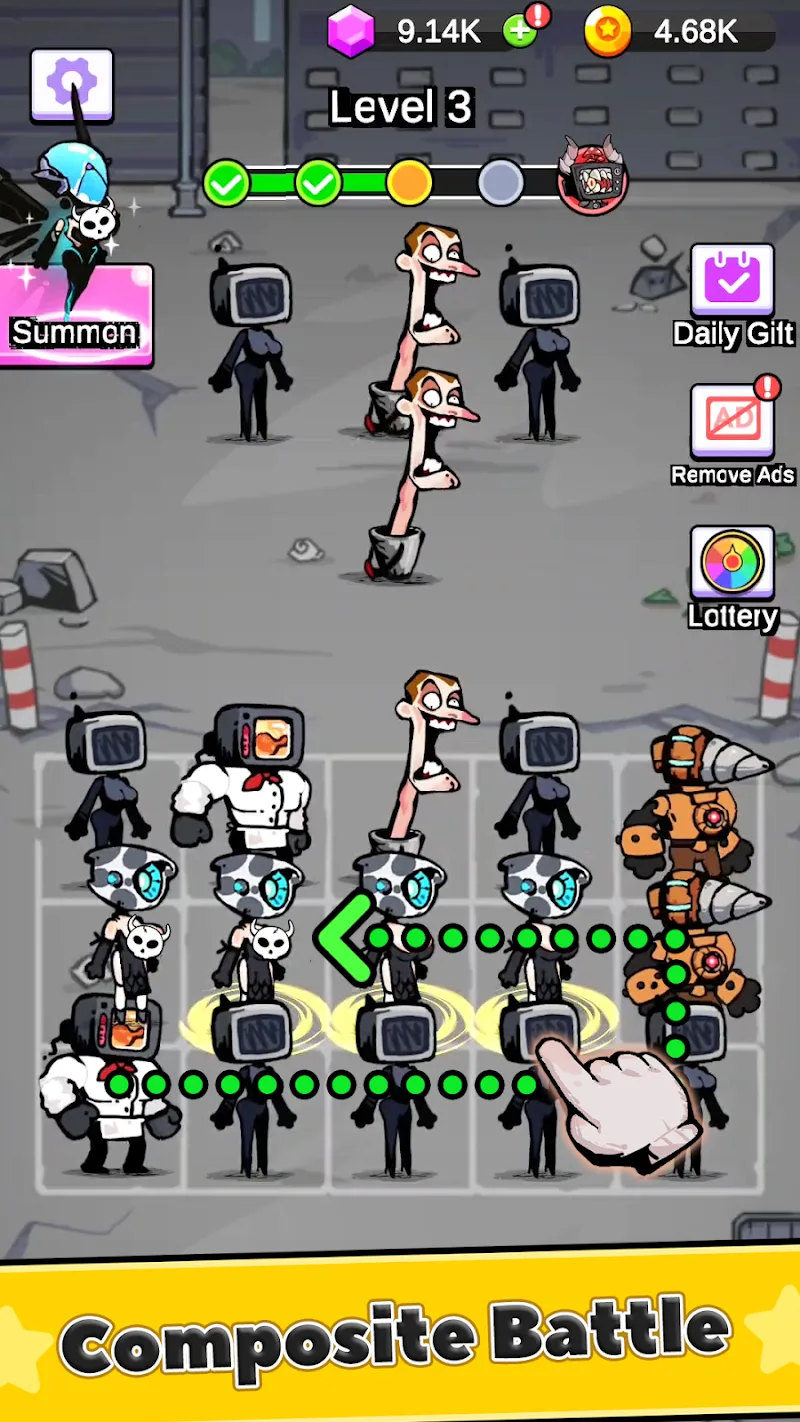 Captura de pantalla del juego de Battle Warriors: Juego de Estrategia 2
