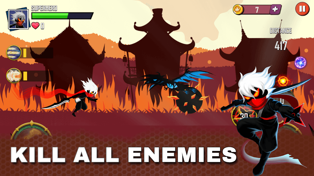 Capture d'écran du gameplay de Blind Ninja: Shadow Forest 3