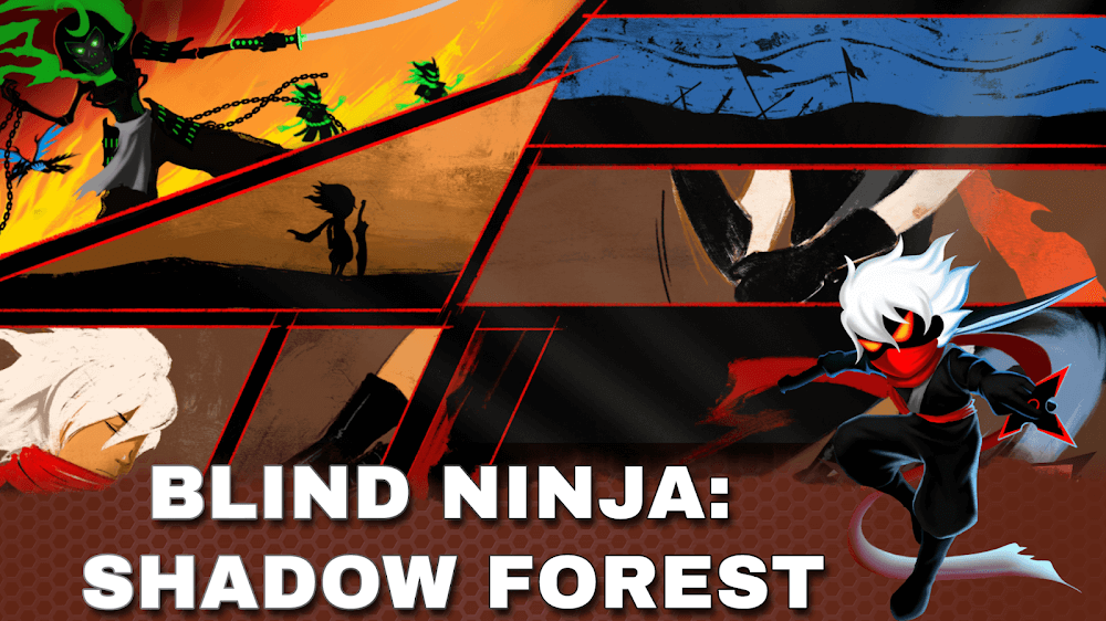 Capture d'écran du gameplay de Blind Ninja: Shadow Forest 2