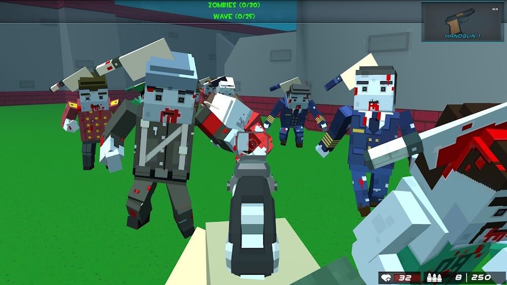 Captura de pantalla del juego Blocky Gun Warfare Zombie 3