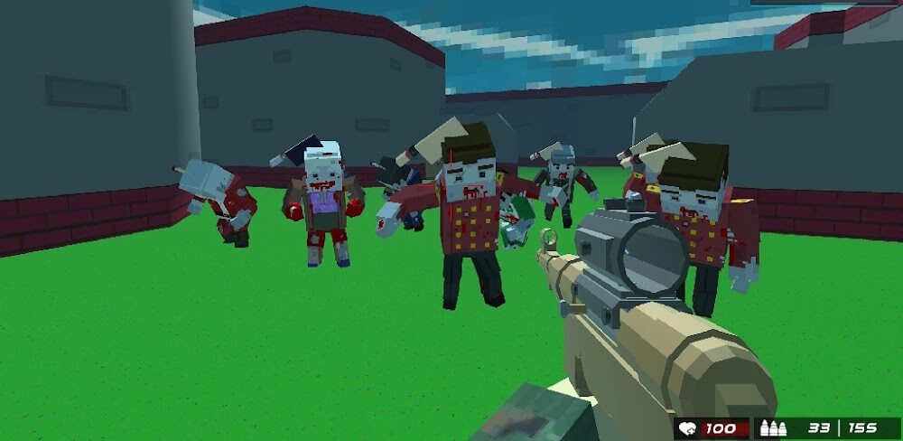 Captura de pantalla del juego Blocky Gun Warfare Zombie 1