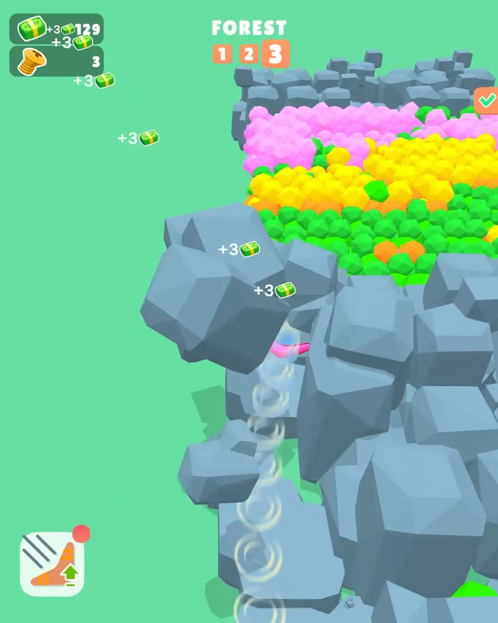 Capture d'écran 2 du gameplay de Boomerang Throw: Cutting