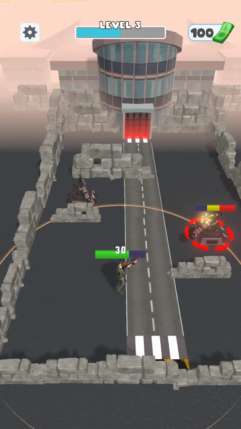 Capture d'écran de gameplay de Bullet Dodger 3