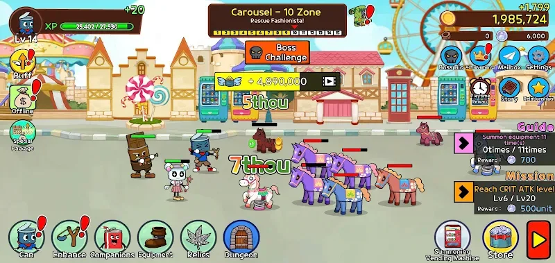 Preview dalam game Canned Heroes 2