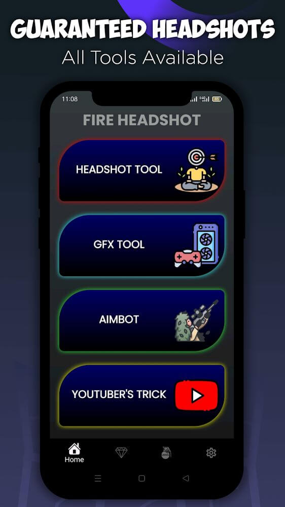 Captura de pantalla 3 de 10X Fire GFX Sensitivity Tool