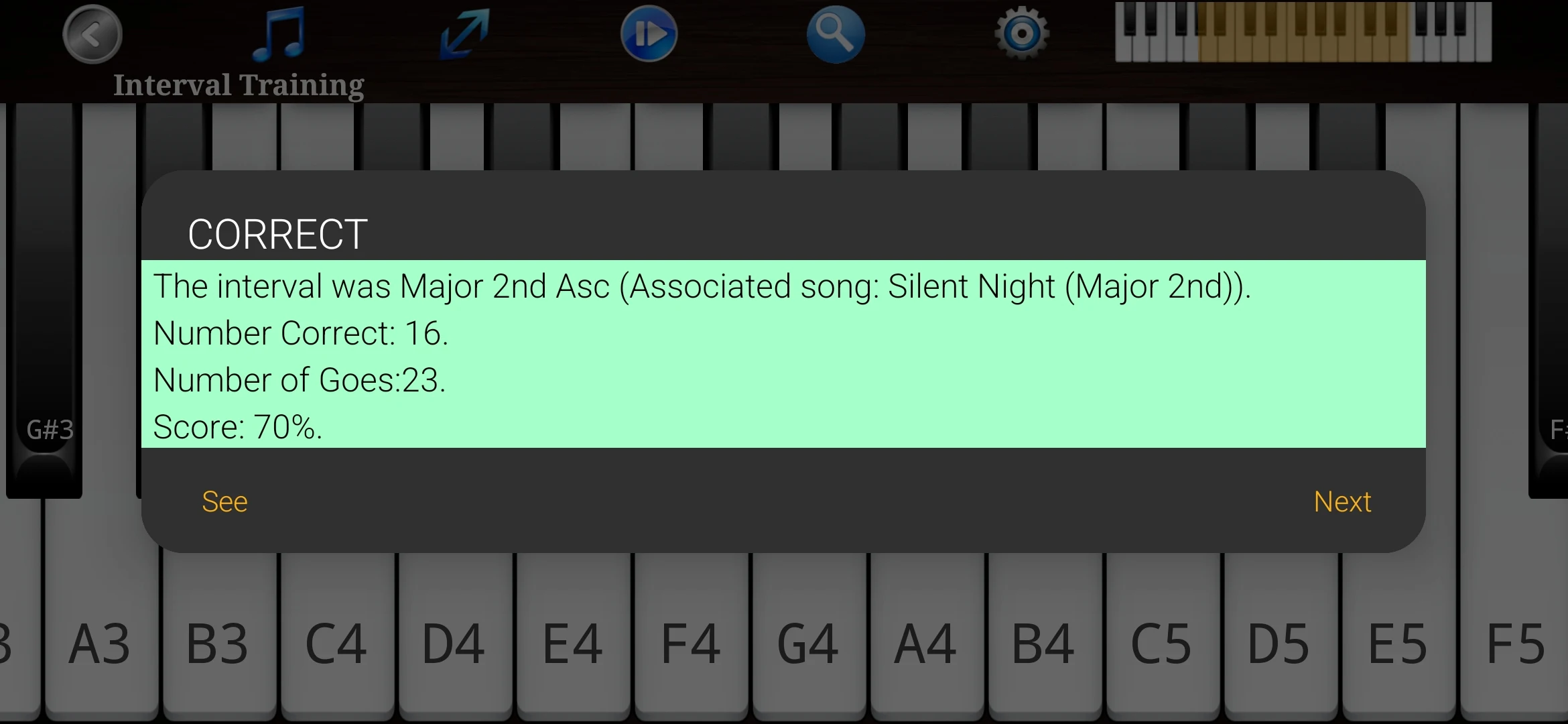 Captura de pantalla 2 de Piano Ear Training