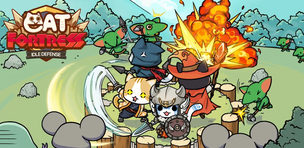 Cat Fortress: Idle Defense capture d'écran 1