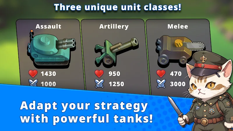 Captura de pantalla 5 del juego Cat Commanders: Tank Wars