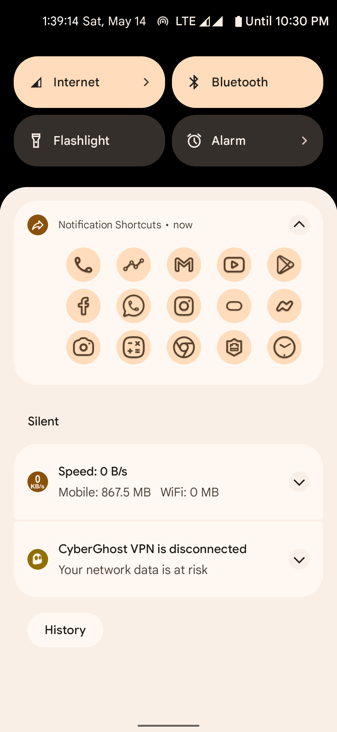 Notification Shortcuts captura 3
