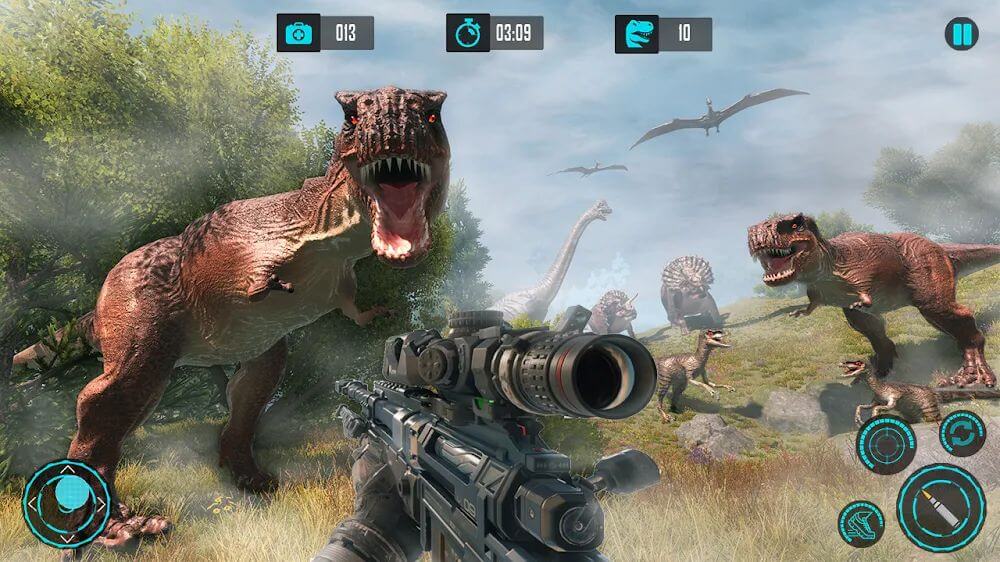 Screenshot 2 do gameplay de Real Dino Hunting Gun Games