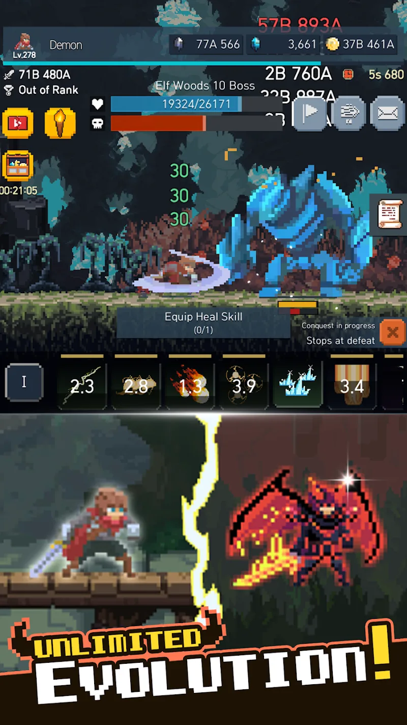 Capture d'écran 2 de The Demonized: Idle RPG
