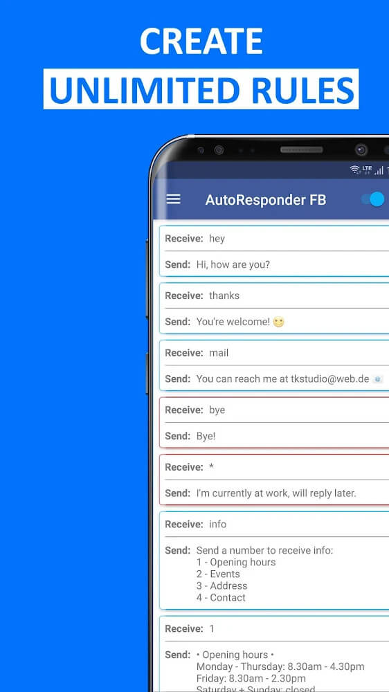 Vista previa de la aplicación 4 de AutoResponder for FB Messenger