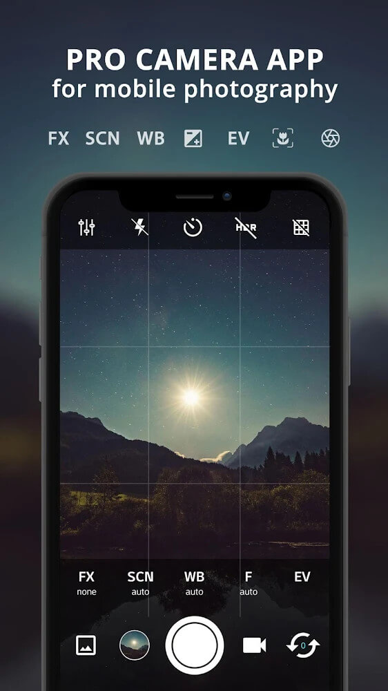 Captura de pantalla de la app ProCam X 2