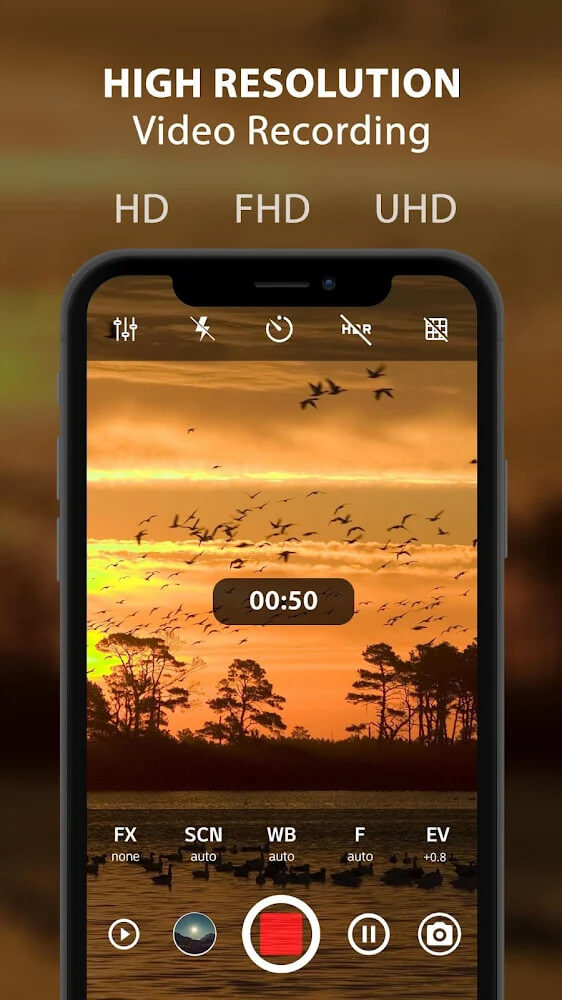 Captura de pantalla de la app ProCam X 3