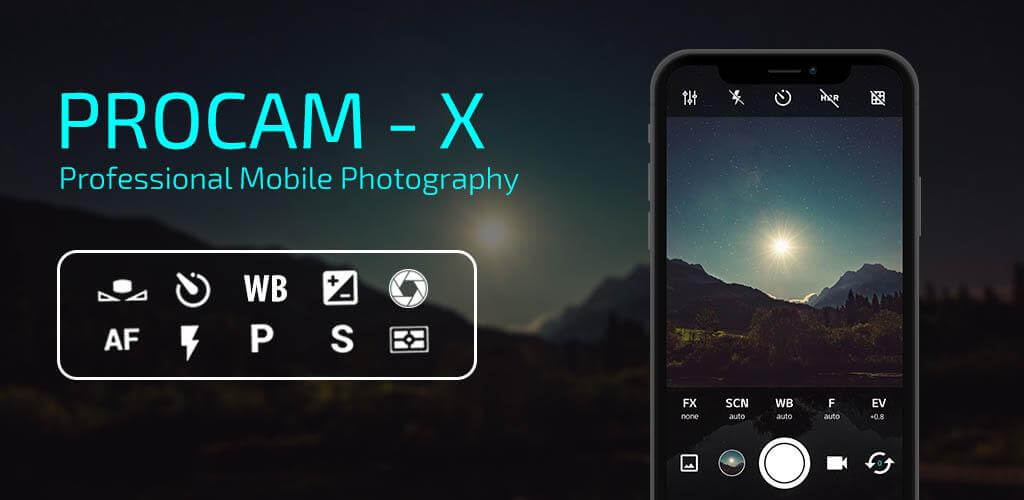 Captura de pantalla de la app ProCam X 1
