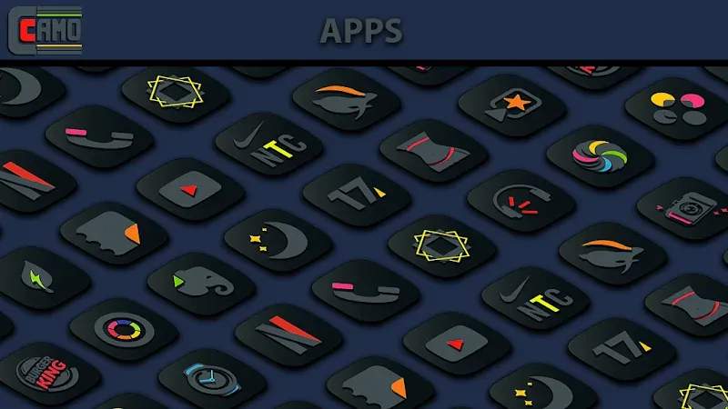 Camo Dark Icon Pack screenshot 5
