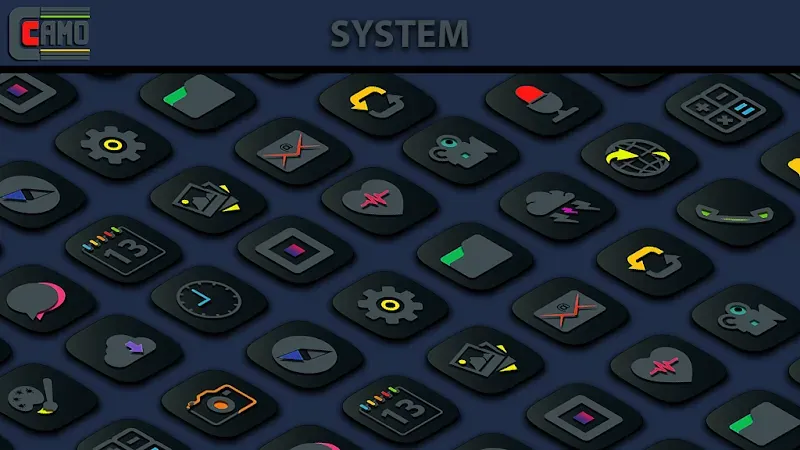 Camo Dark Icon Pack screenshot 2