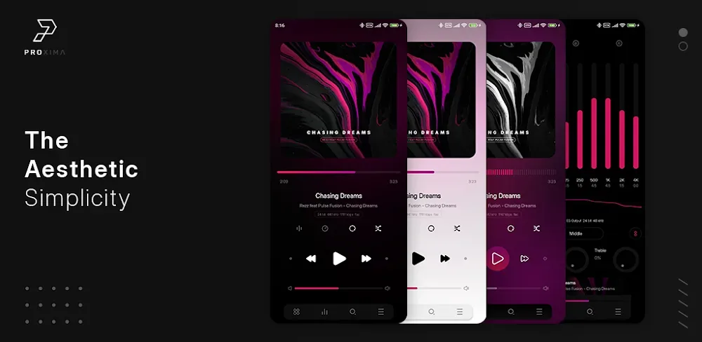 Proxima - Poweramp Skin Captura de tela 1