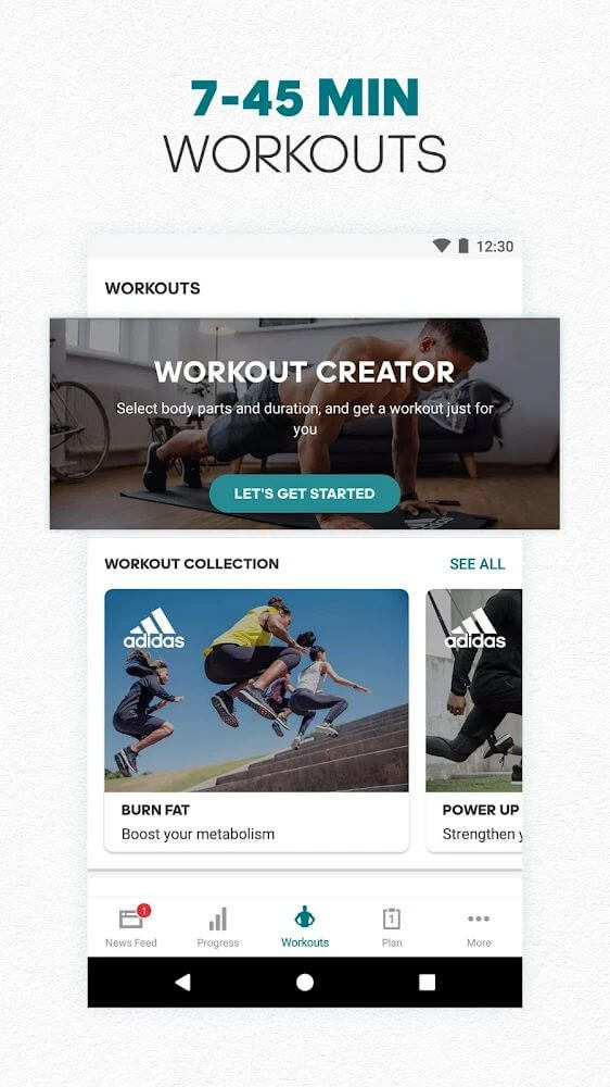 Capture d'écran 5 de l'application adidas Training