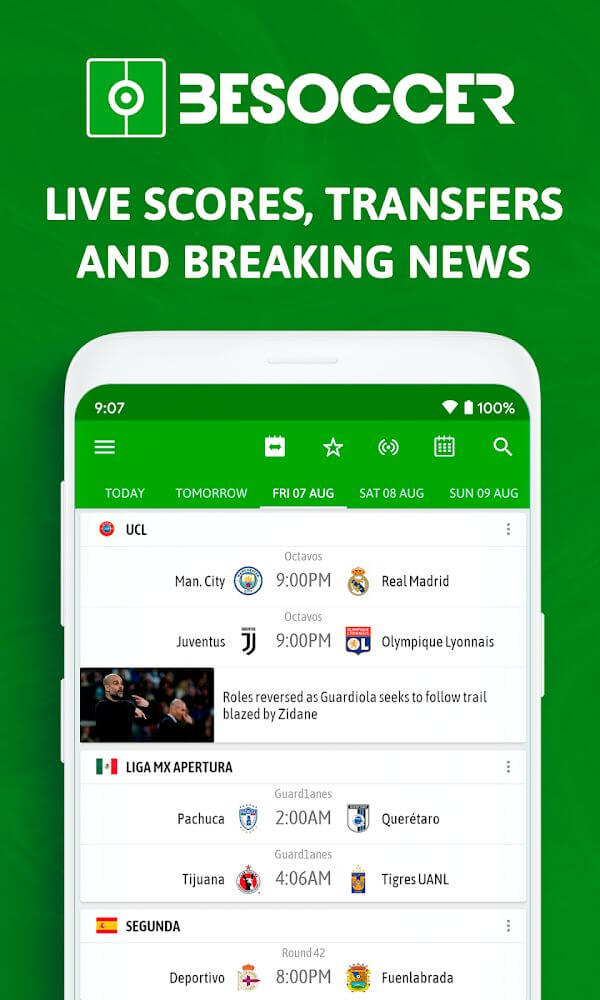 BeSoccer screenshot 2