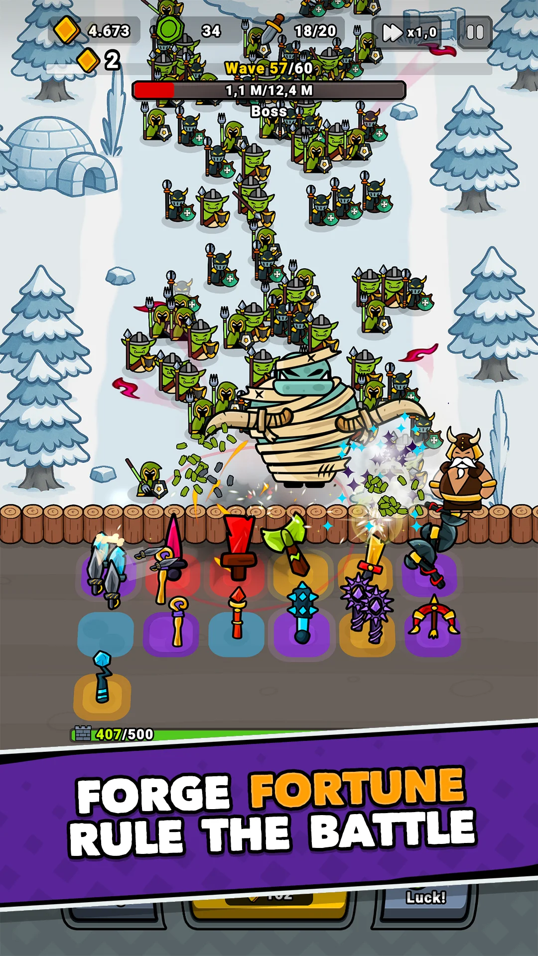 Lucky Forge: Idle TD Game screenshot 5
