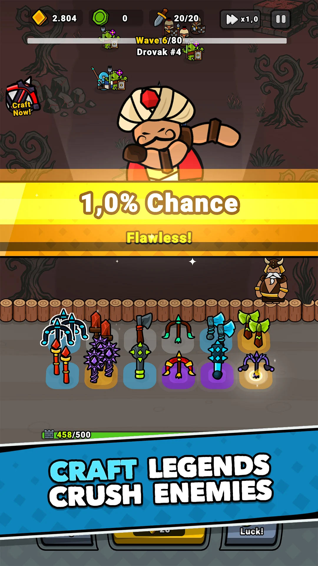 Lucky Forge: Idle TD Game screenshot 1